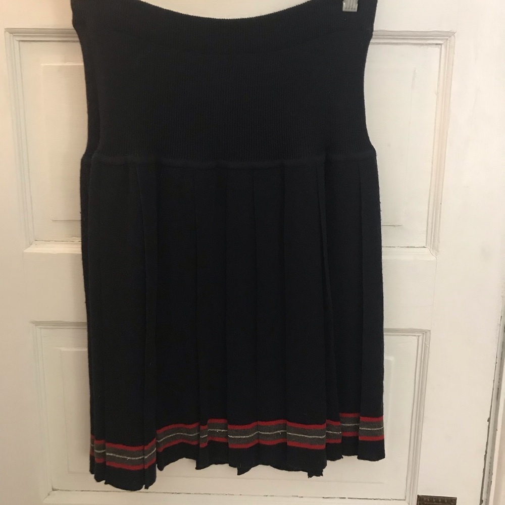 Evan Picone Black A-Line Pleated Skirt Knee-length for Casual Work
